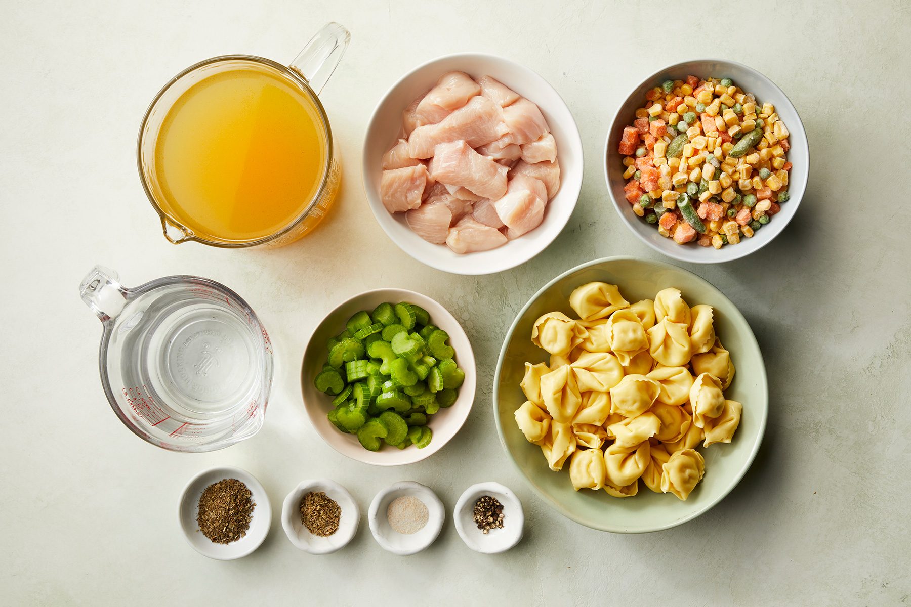 Ingredients for Chicken Tortellini Soup