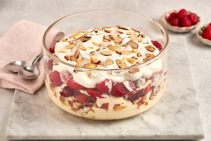 If you want a special dessert recipe to wow your guests, this English trifle by Taste of Home is it.