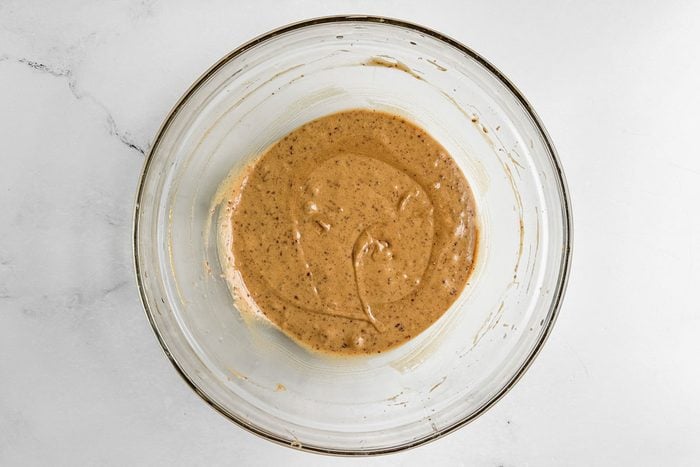 Batter for Taste of Home Nut Free Granola Bars in a glass bowl