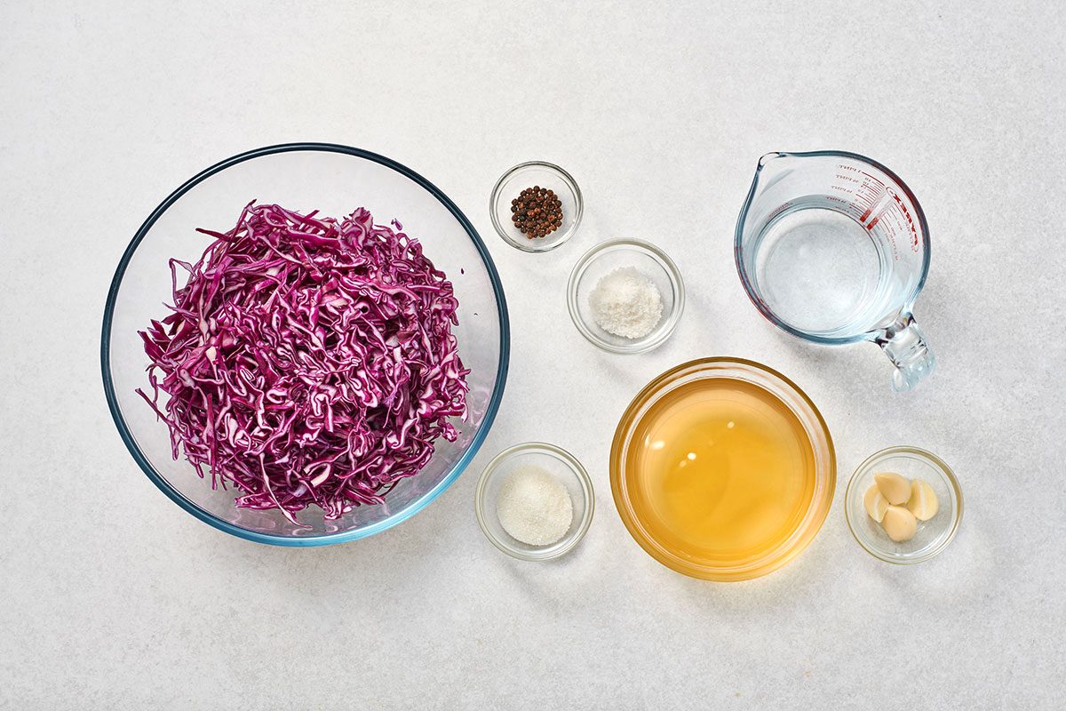 Ingredients for Pickled Red Cabbage