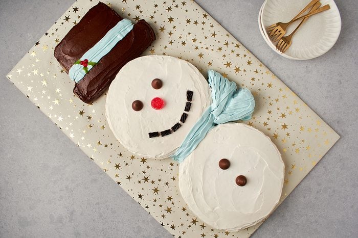 Snowman cake by Taste of Home