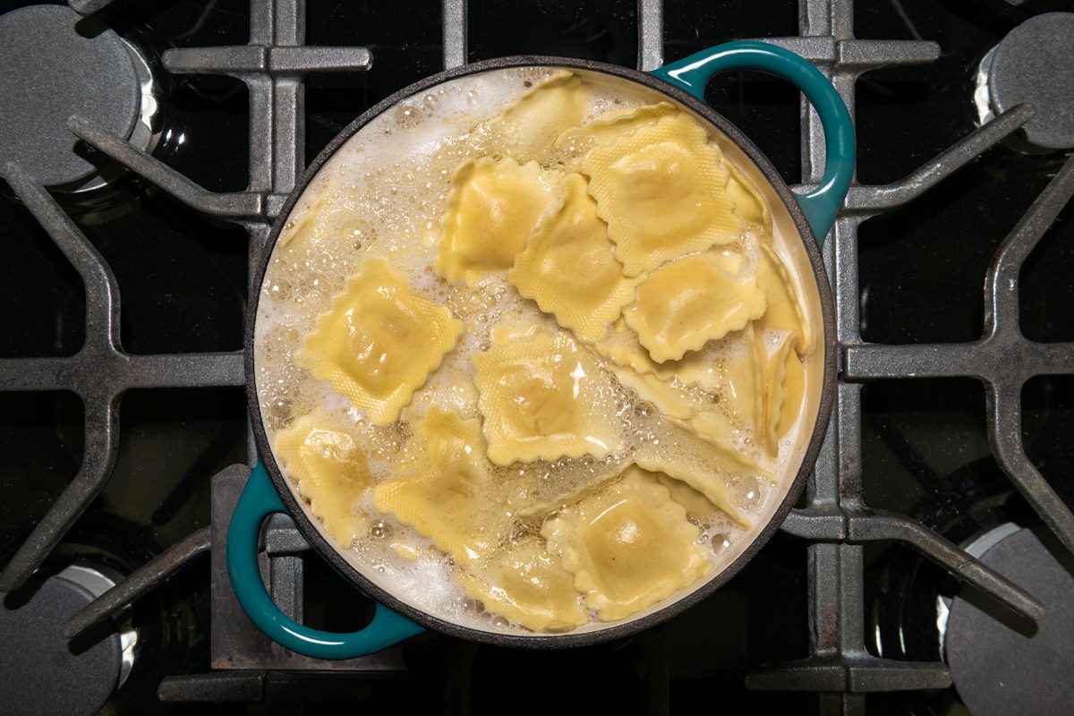 Ravioli Cooking