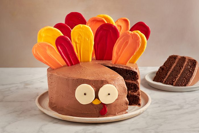 Switch things up this Thanksgiving with a whimsical turkey cake by Taste of Home.