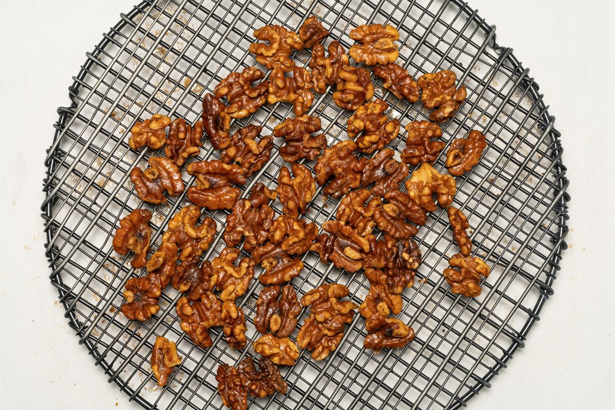 Apple Feta Salad - Roasting the walnutes