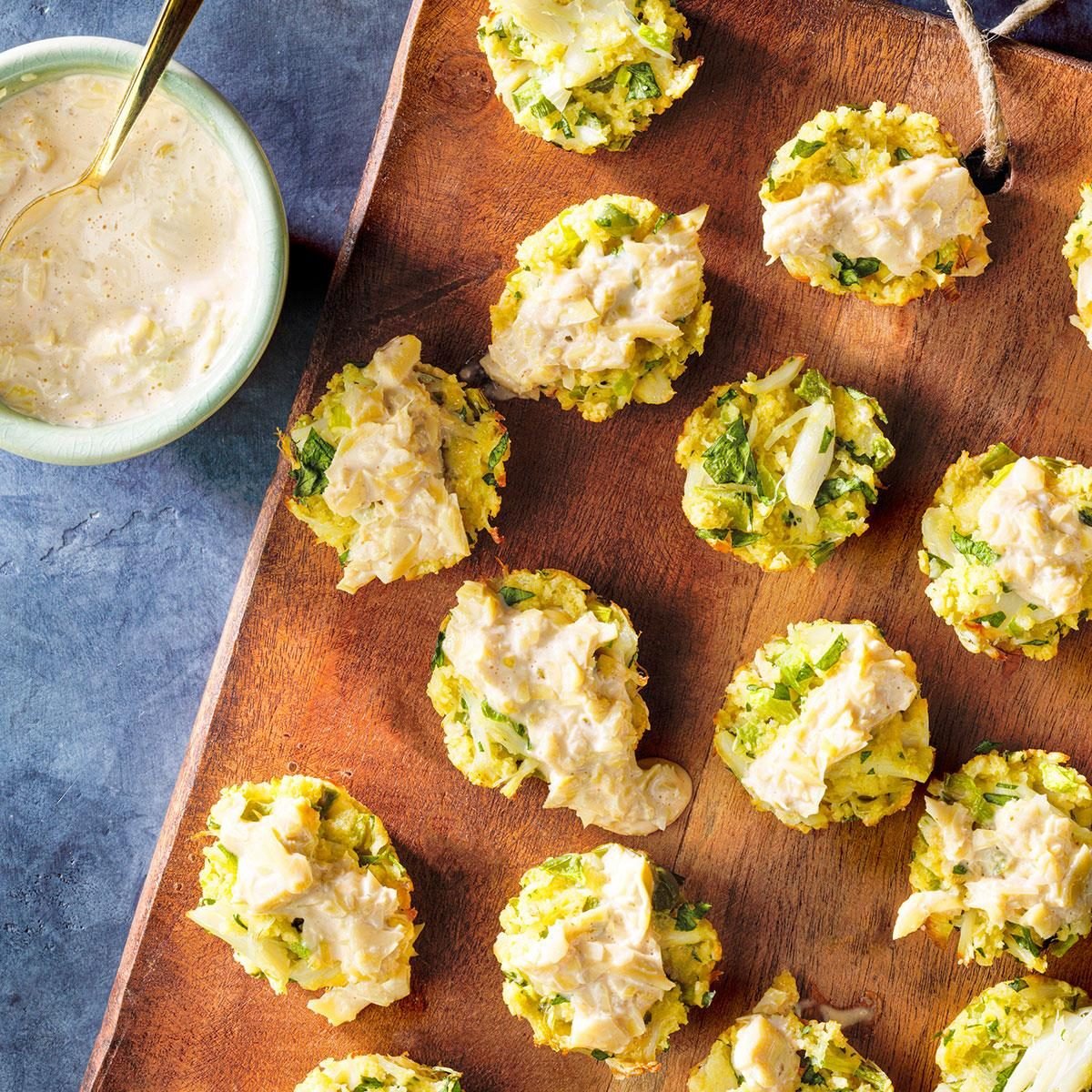Artichoke-Topped Crab Bites