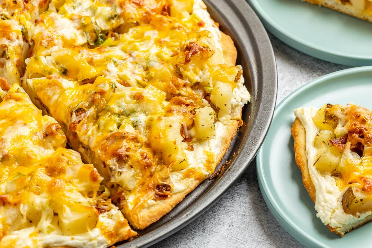 Taste of Home Baked Potato Pizza photo of the finished recipe.