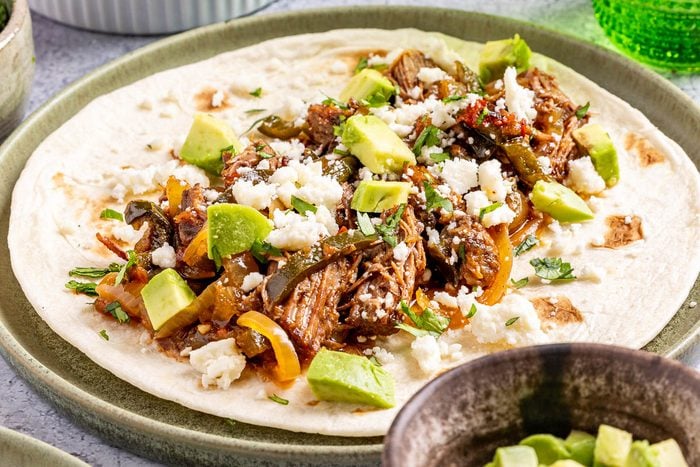 Taste of Home Beef Carnitas photo of the finished recipe.