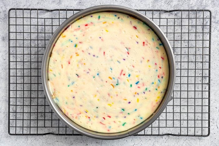 Taste of Home Birthday Cheesecake photo of the baked cheesecake.