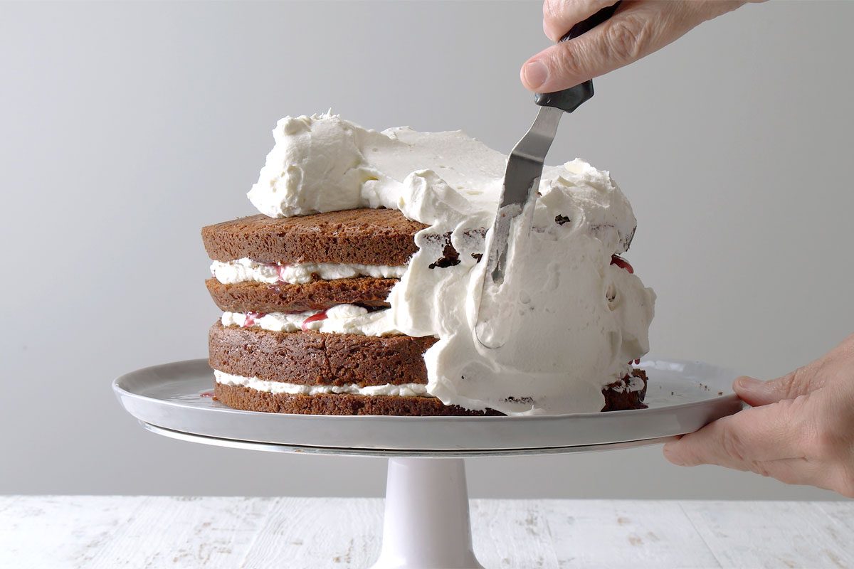 Frost Top And Sides Of Cake With Remaining Whipped Cream