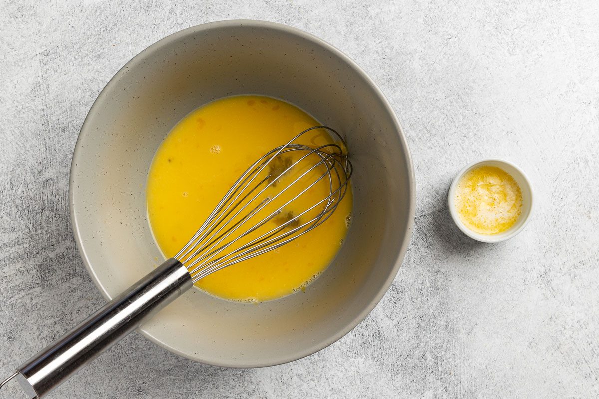 wet ingredients in a mixing bowl.