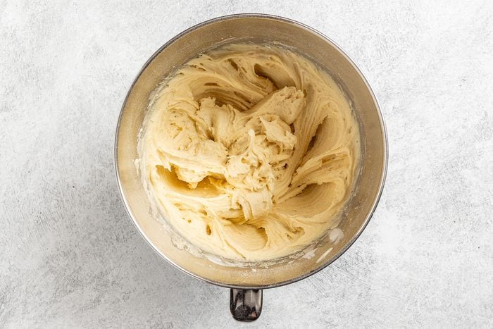 Taste of Home Blueberry Cheesecake Cookies photo the combined dry and wet ingredients.