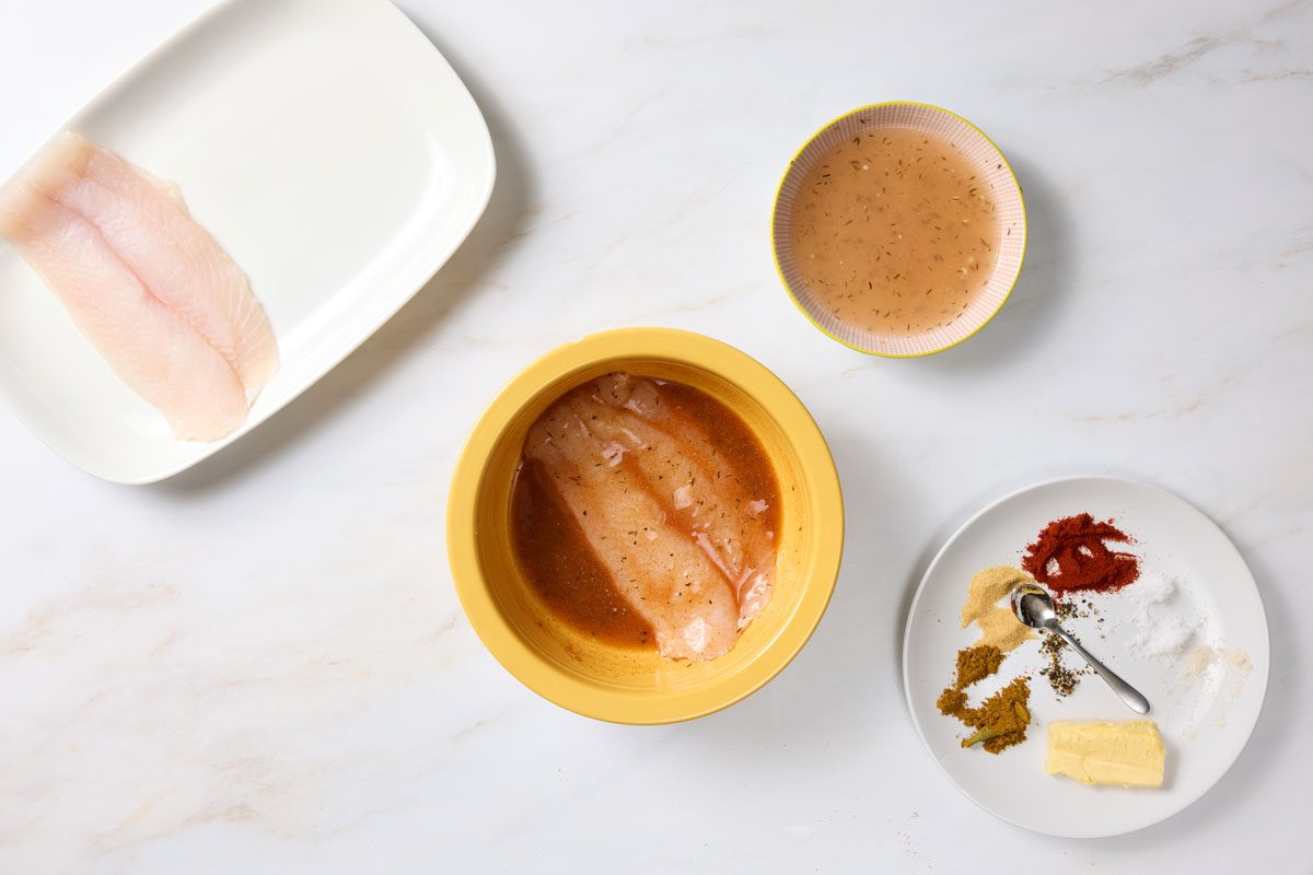 marinate Cod fillets