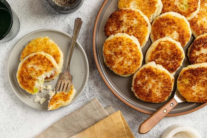 Bubble and Squeak served on a plate