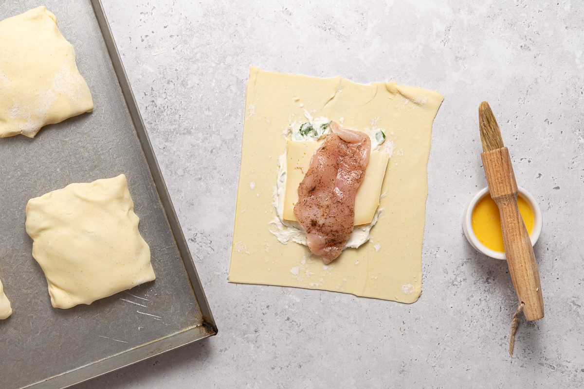 Steps To Fill Chicken Puff Pastry Pockets