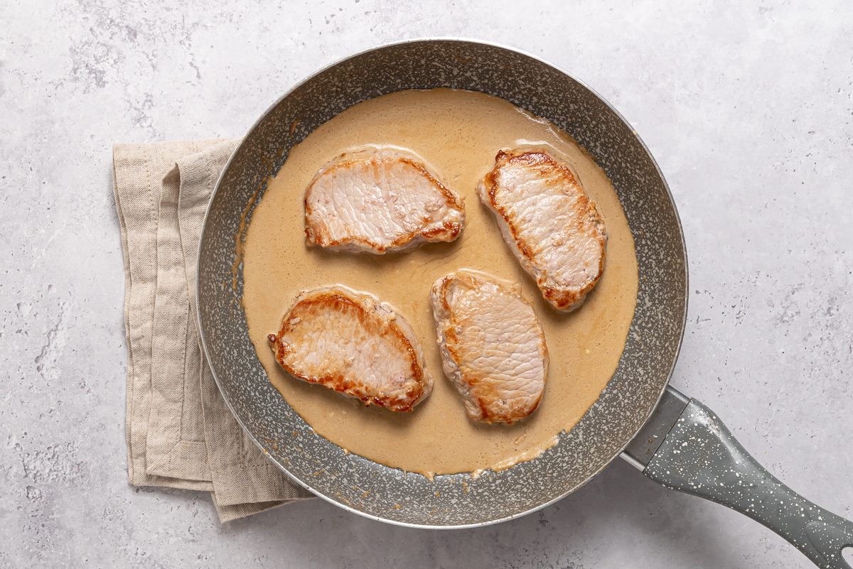 Cream Cheese Pork Tenderloins In Pan