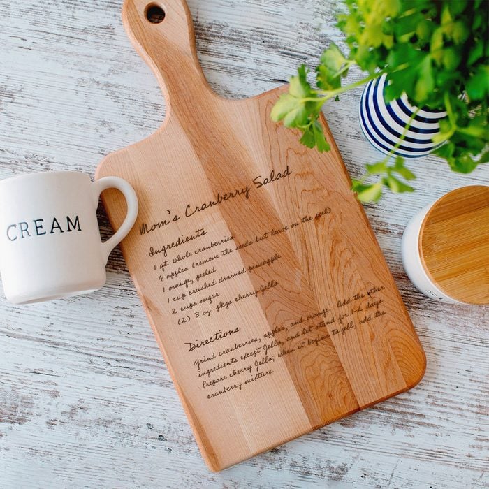 Custom Recipe Cutting Board Ecomm Via Etsy.com