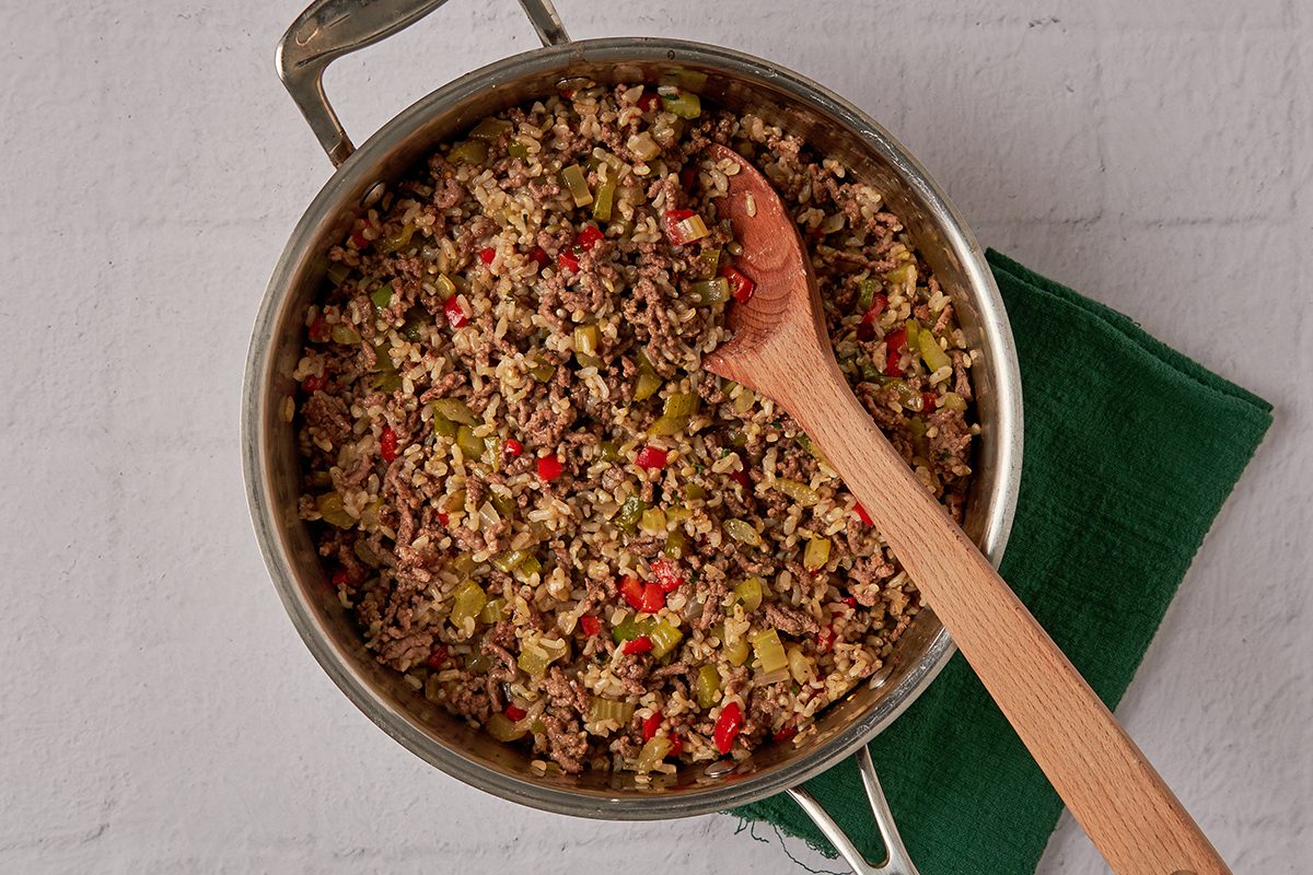 Dirty rice with ground beef by Taste of Home