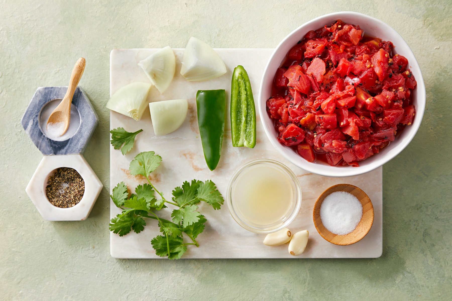 Top view shot of ingredients 