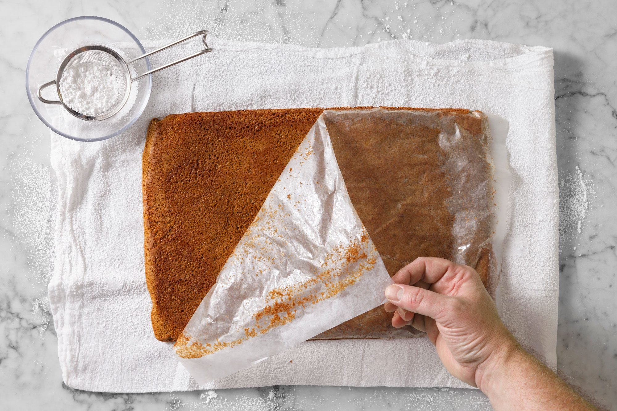 Gently peel off paper