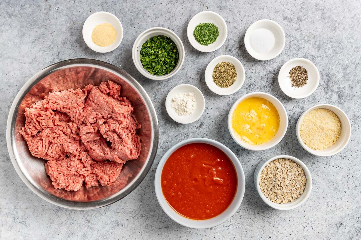 Taste of Home Gluten Free Meatballs recipe photo of the ingredients.