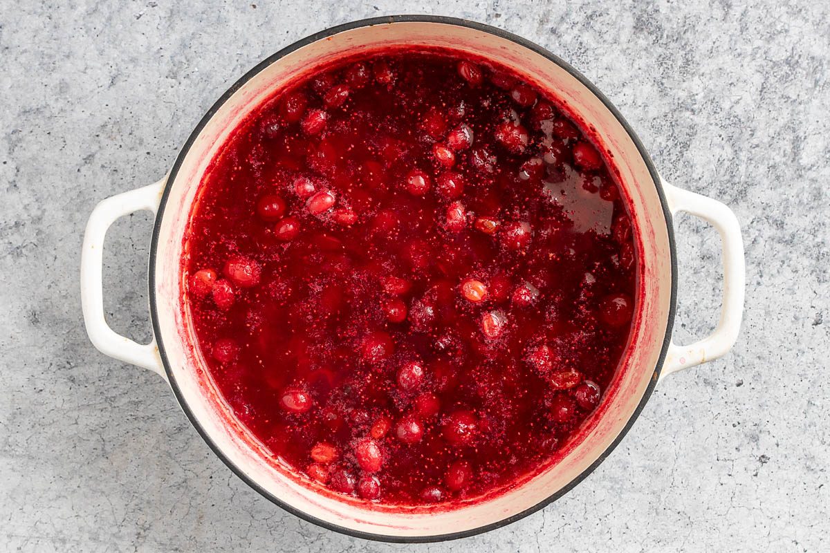  boiled cranberries.