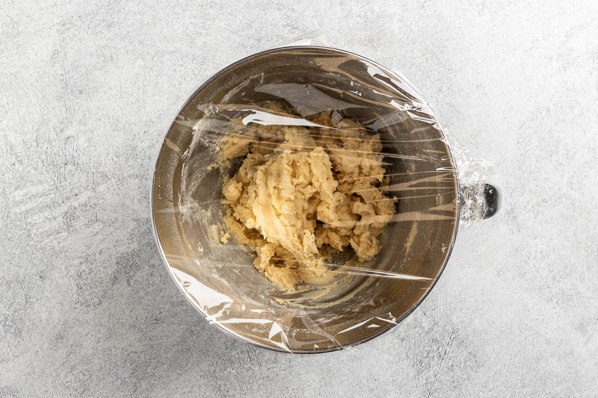 cookie dough batter in a bowl