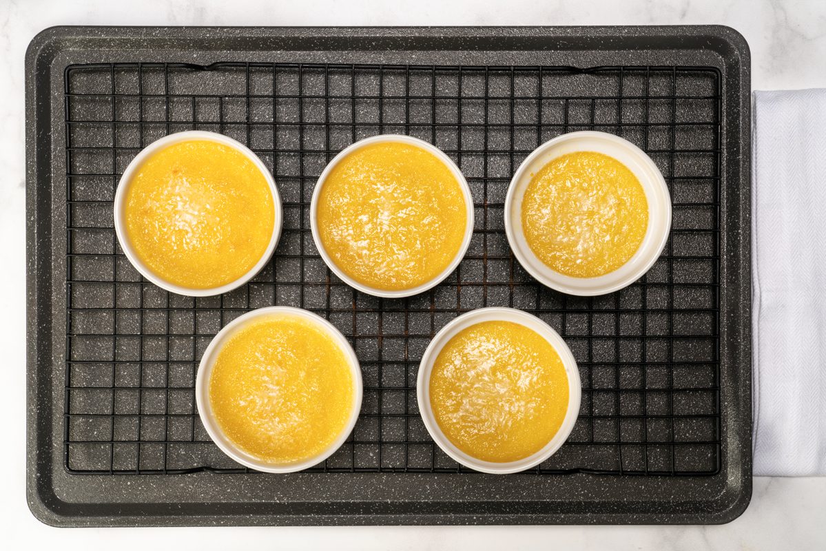 Cooling the Lemon Creme Brulée