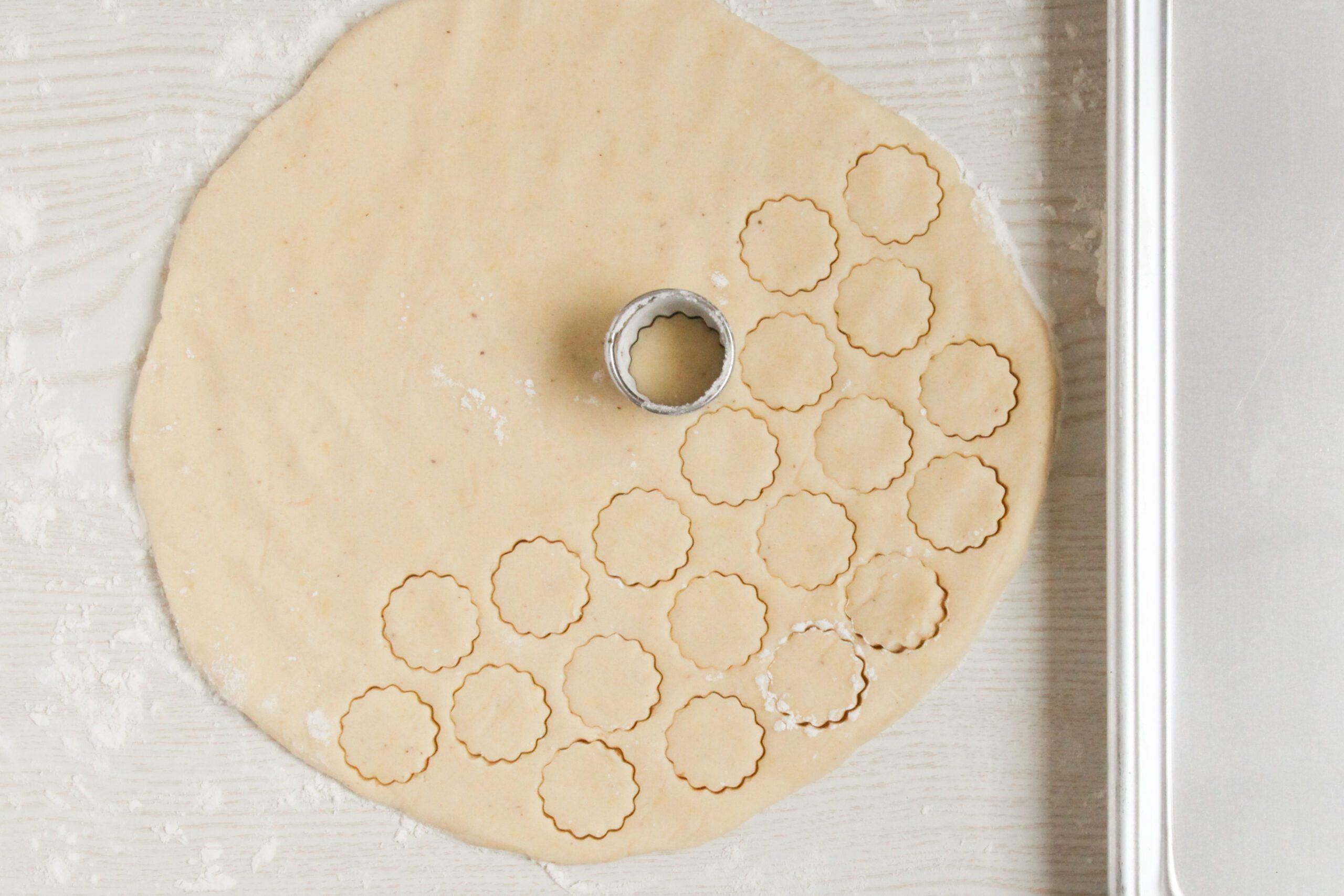 Stamping out Lemon Shortbread Cookies