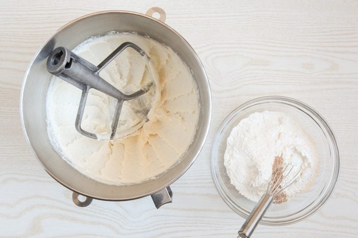 Making Lemon Shortbread Cookie dough