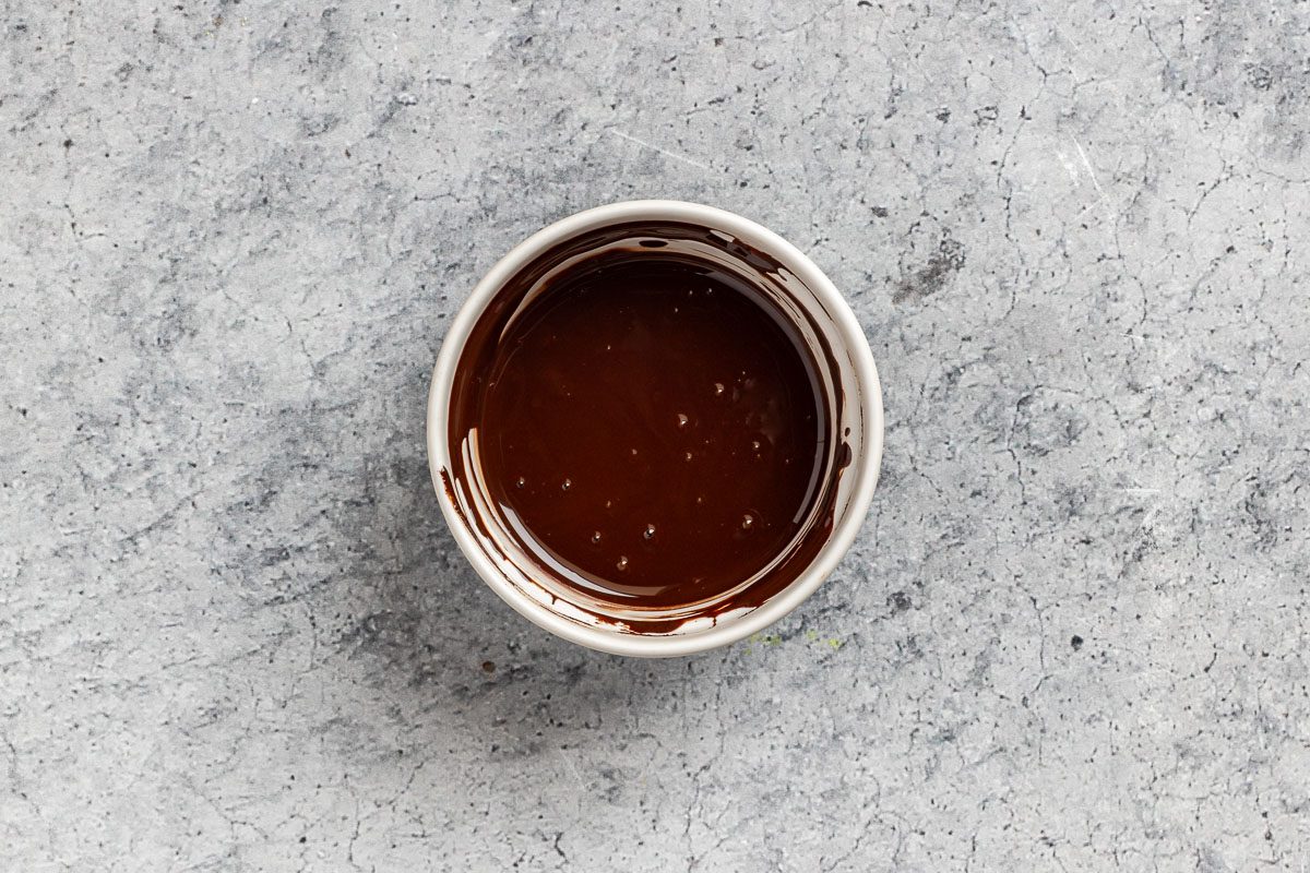 melted chocolate in a bowl