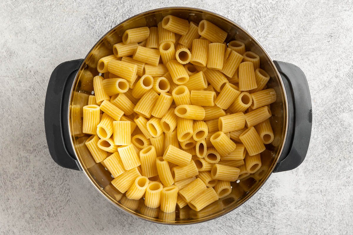 Taste of Home Sausage and Mushroom Pasta photo of the cooked pasta.