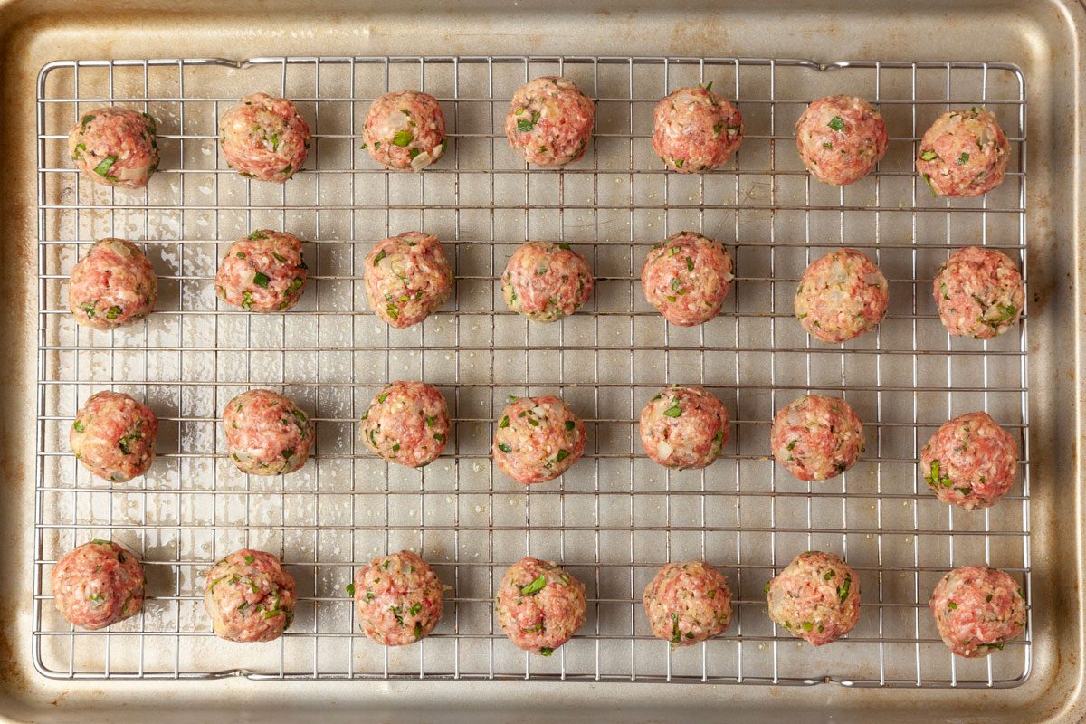 Step 3 of Taste of Home Slow-Cooked Italian Meatballs is to form the meatballs