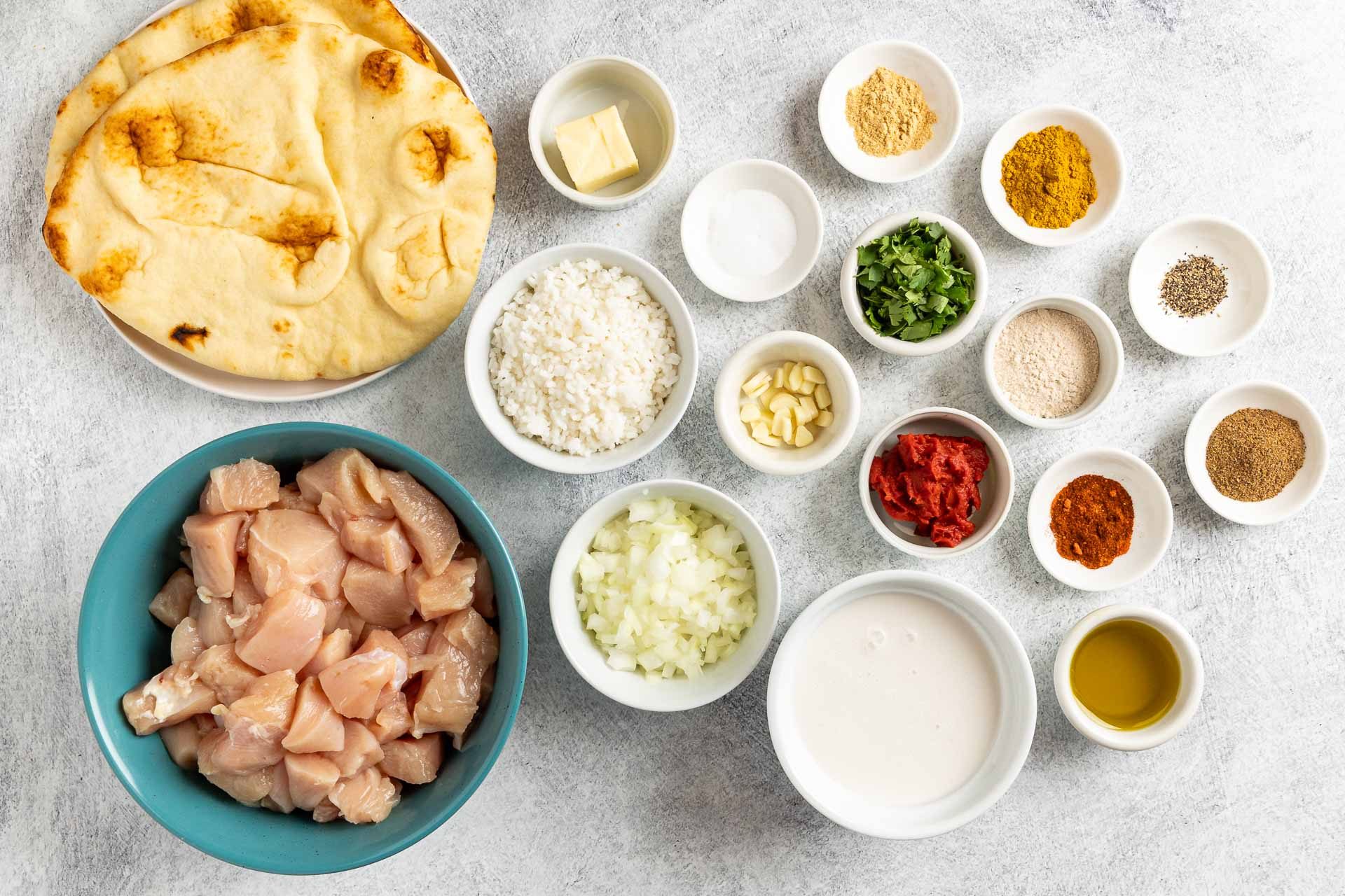 ingredients for Slow-Cooker Butter Chicken