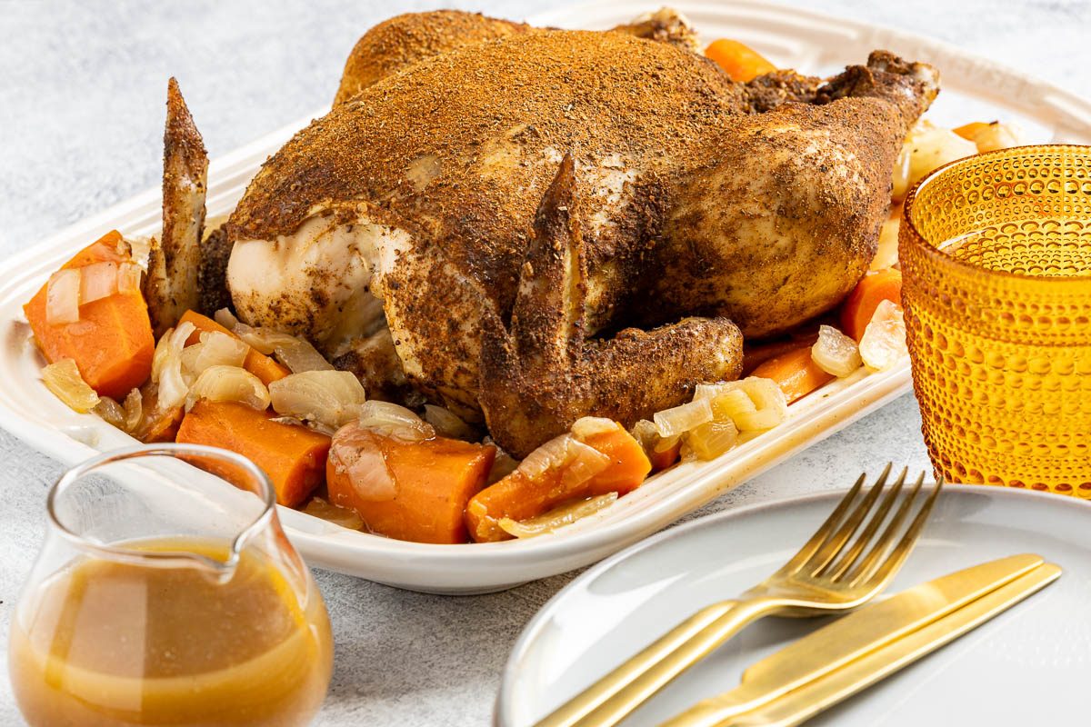 Slow Cooker Rotisserie Chicken 