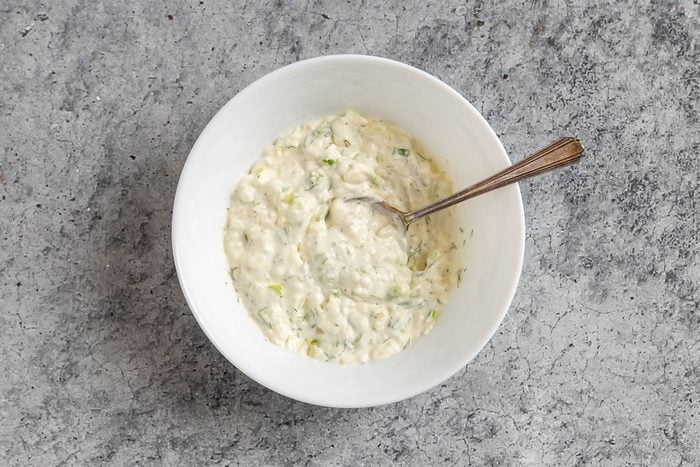 Taste of Home Stuffed Cherry Tomatoes photo of the filling.