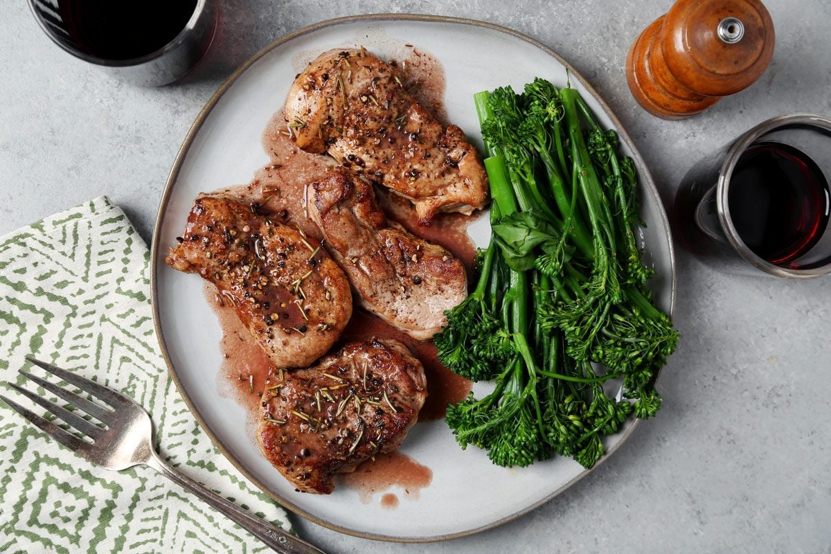 Pork and Red Wine Sauce