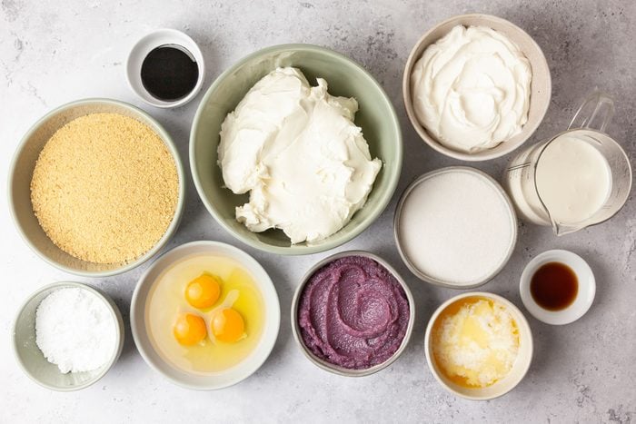 Ingredient shot of Taste of Home Ube Cheesecake