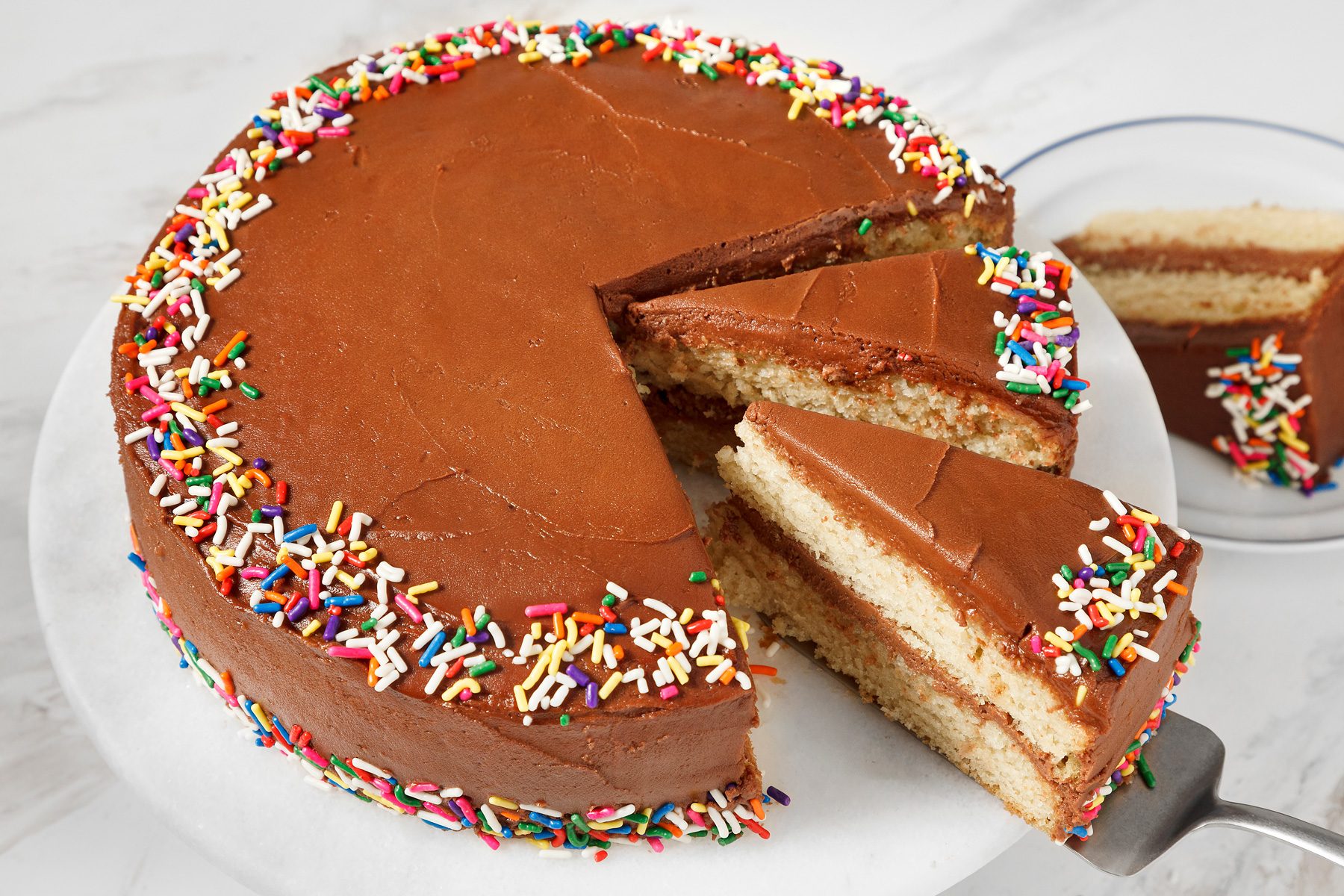 3/4th shot of vegan birthday cake.