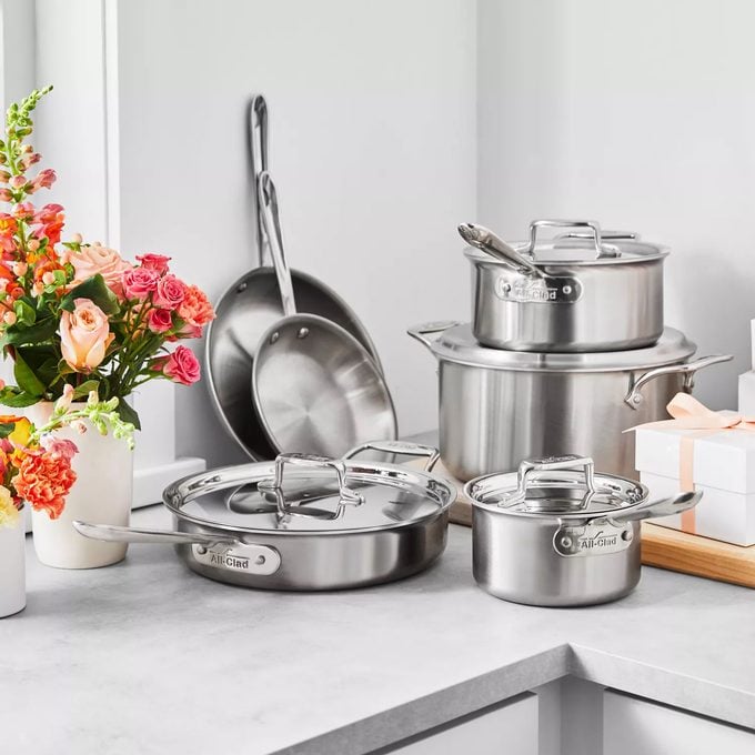 All Clad D5 Brushed Stainless Steel 10 Piece Set