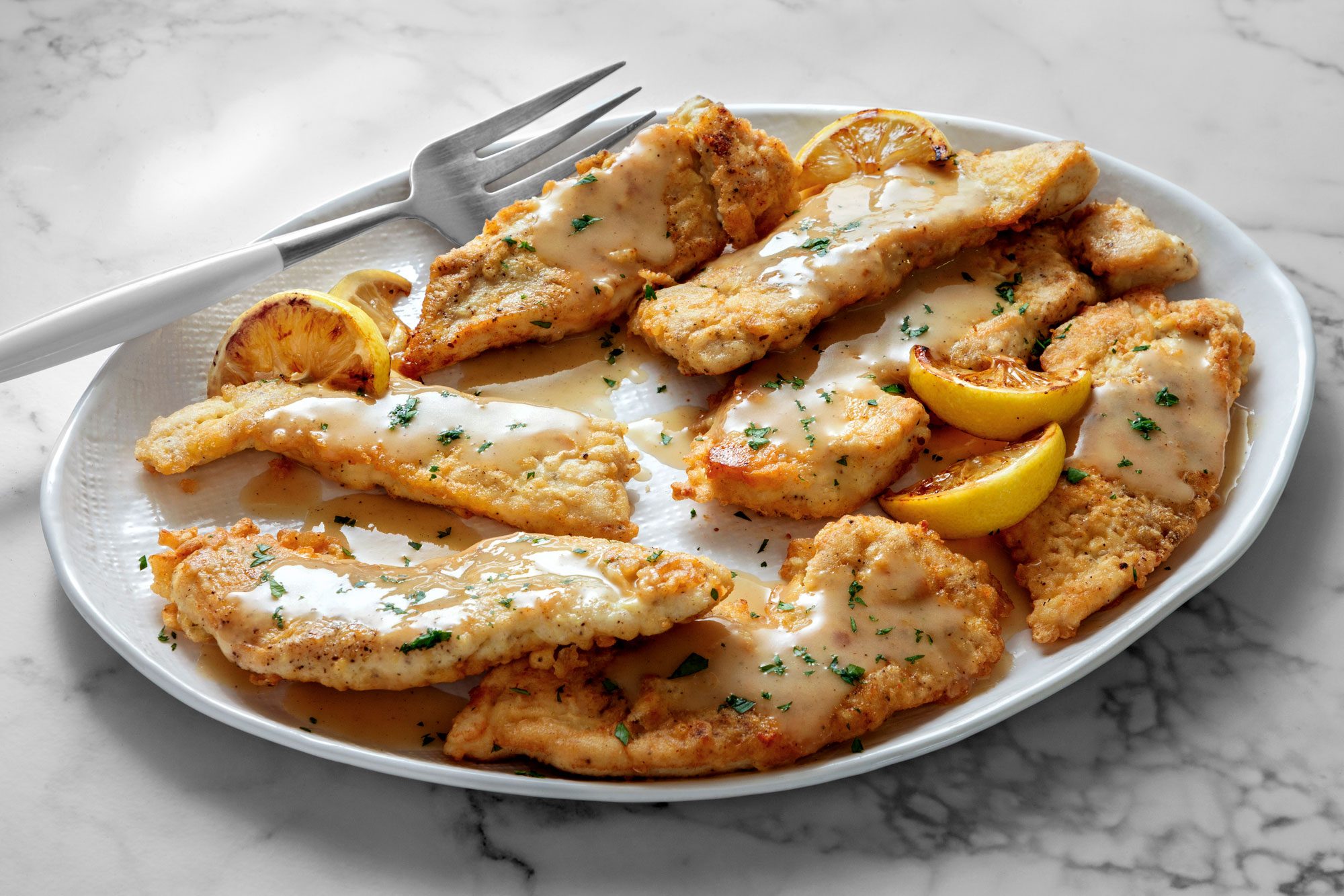 Toss sauce to coat chicken