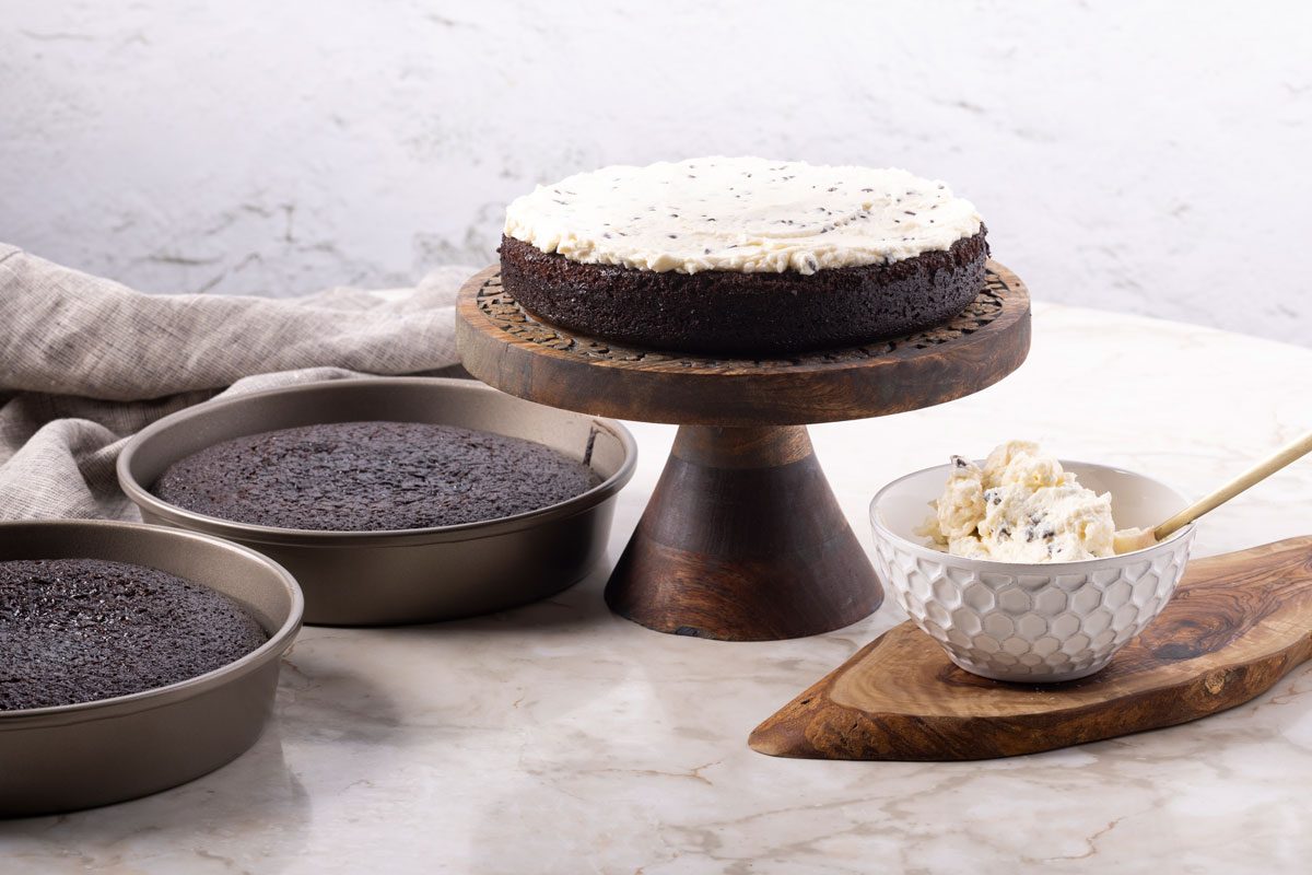 Step 4 of Taste of Home Chocolate Ganache Cake