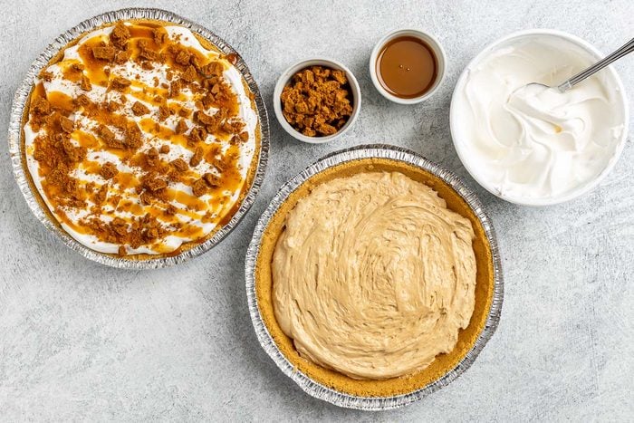 Taste of Home Cookie Butter Pie photo of making the pies.