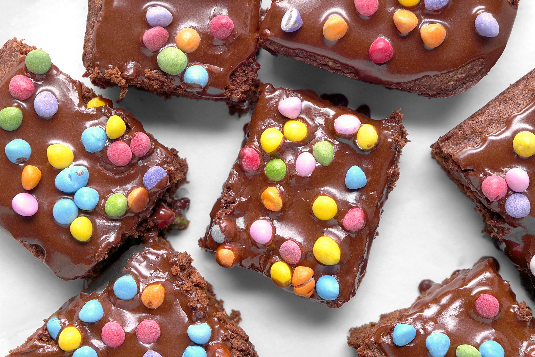 overhead shot of copycat cosmic brownies