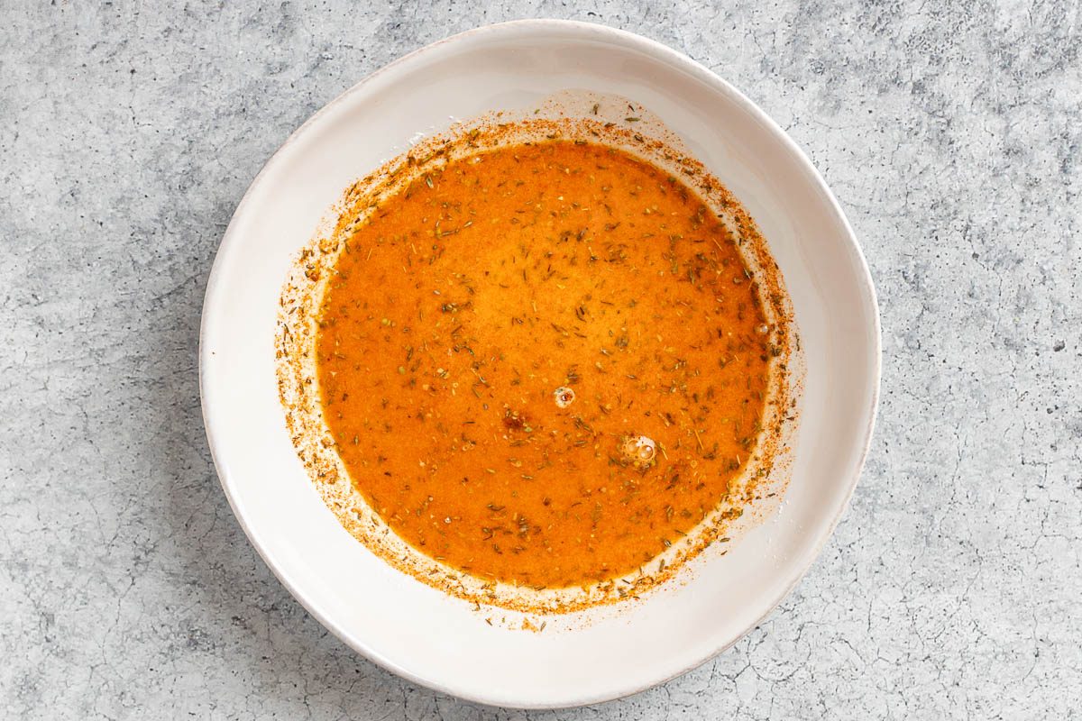 Taste of Home Fried Cod Fish photo of making the batter.