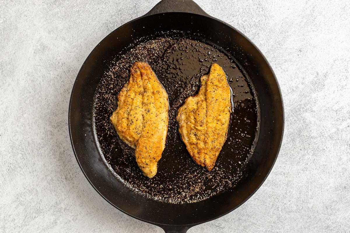 Taste of Home Grilled Catfish photo of cooking the fish.