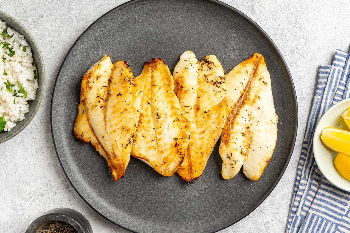 Taste of Home Grilled Orange Roughy photo of the finished recipe.