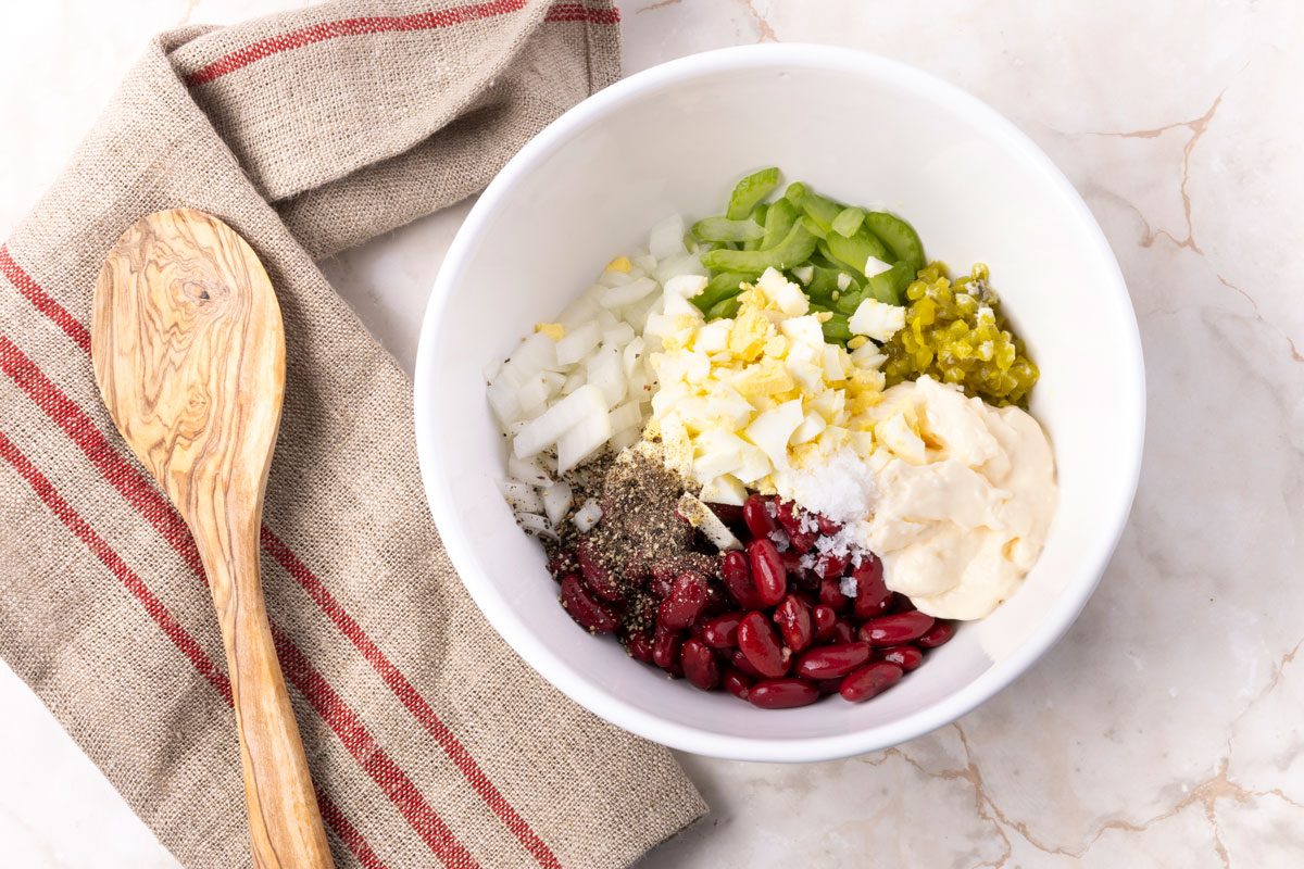 Step 1 of Taste of Home Kidney Bean Salad