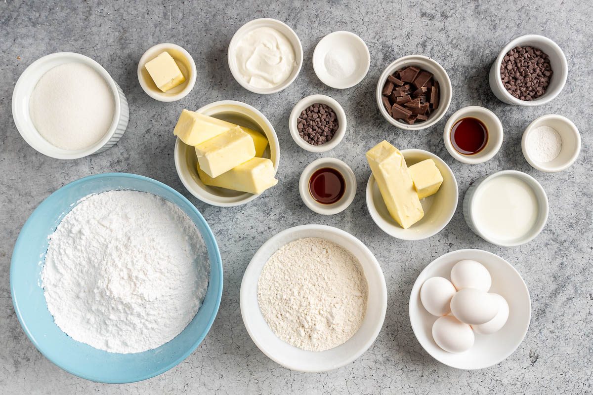 Taste of Home Marble Cake photo of the ingedients.