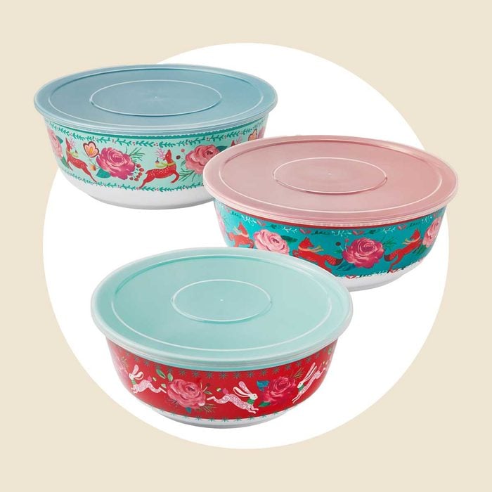 Pioneer Woman 6 Piece Festive Forest Melamine Bowl Set