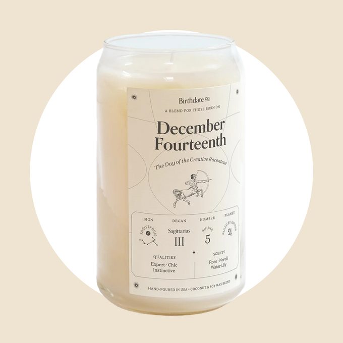 December 14th Birthdate Candle